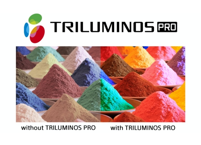 Comparison images with and without Triluminos Pro
