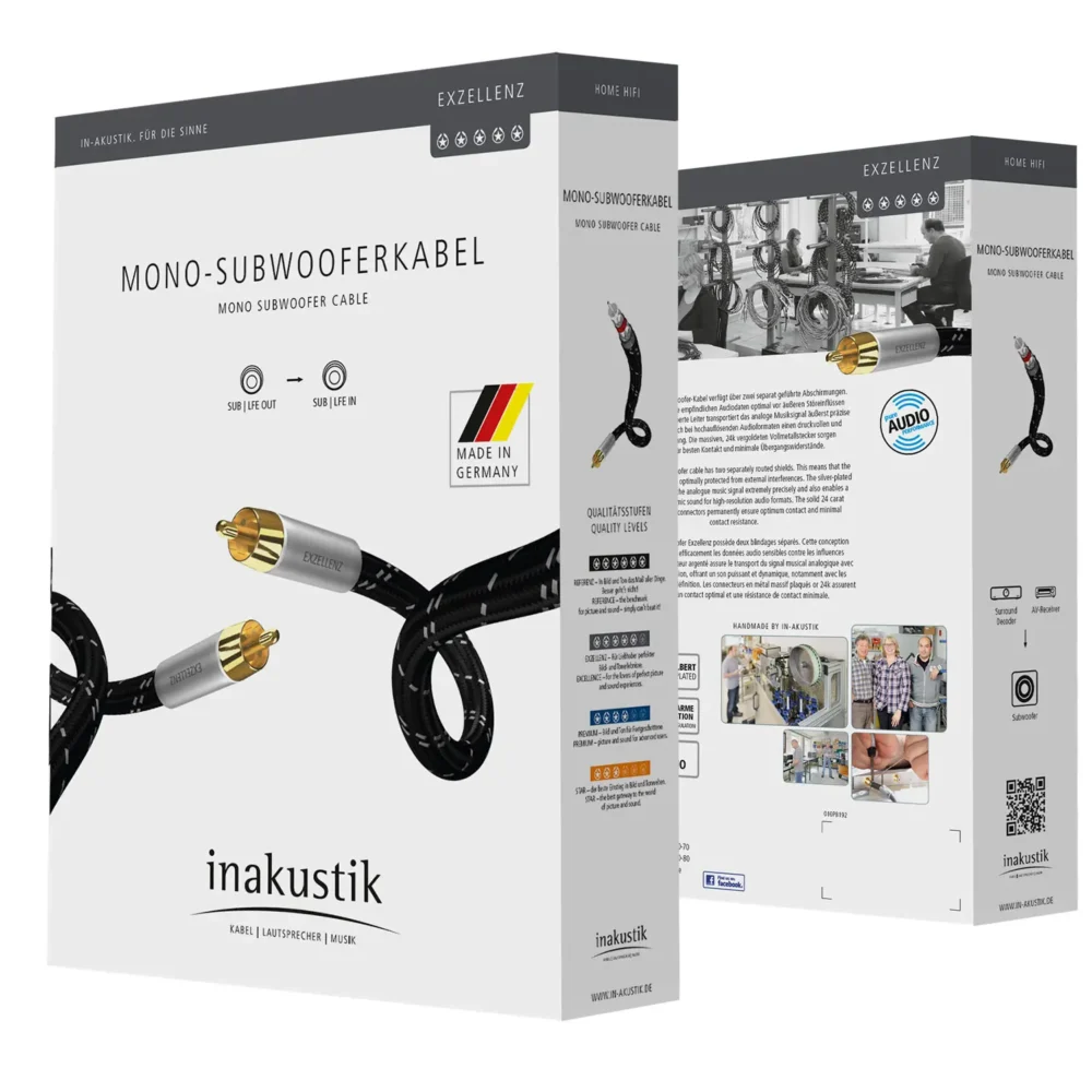 Inakustik Exzellenz Sub-Mono Cable at Len Wallis Audio
