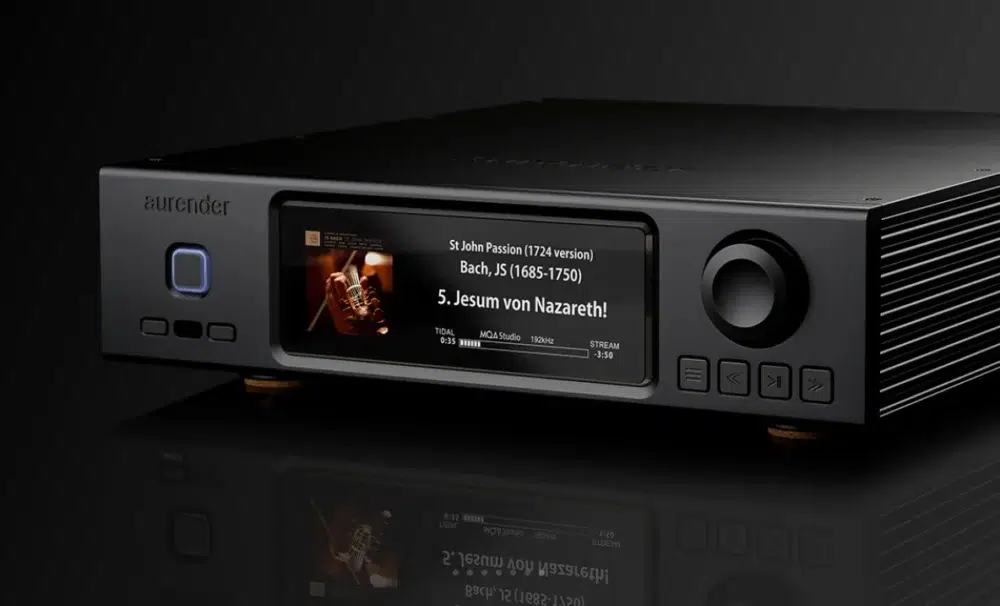 Aurender A Network Player Black Background Living Sound and Vision Brisbane Australia x