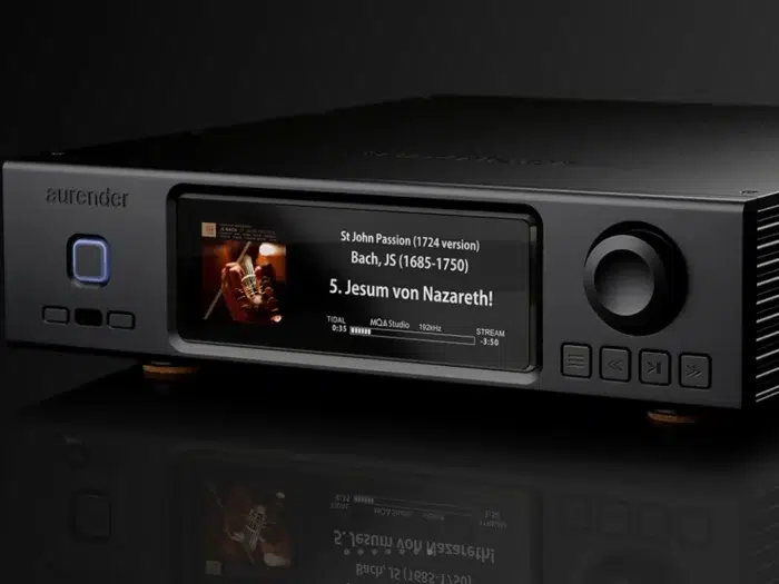 Aurender A Network Player Black Background Living Sound and Vision Brisbane Australia x