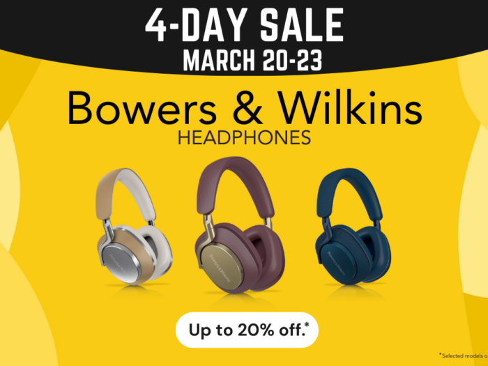 Bowers & Wilkins 4 day sale