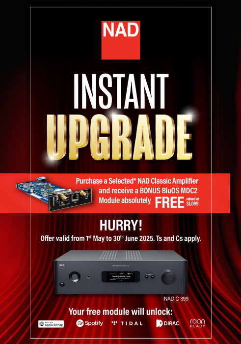 NAD Instant BLUOS Upgrade EOFY Campaign at Len Wallis Audio in Lane Cove