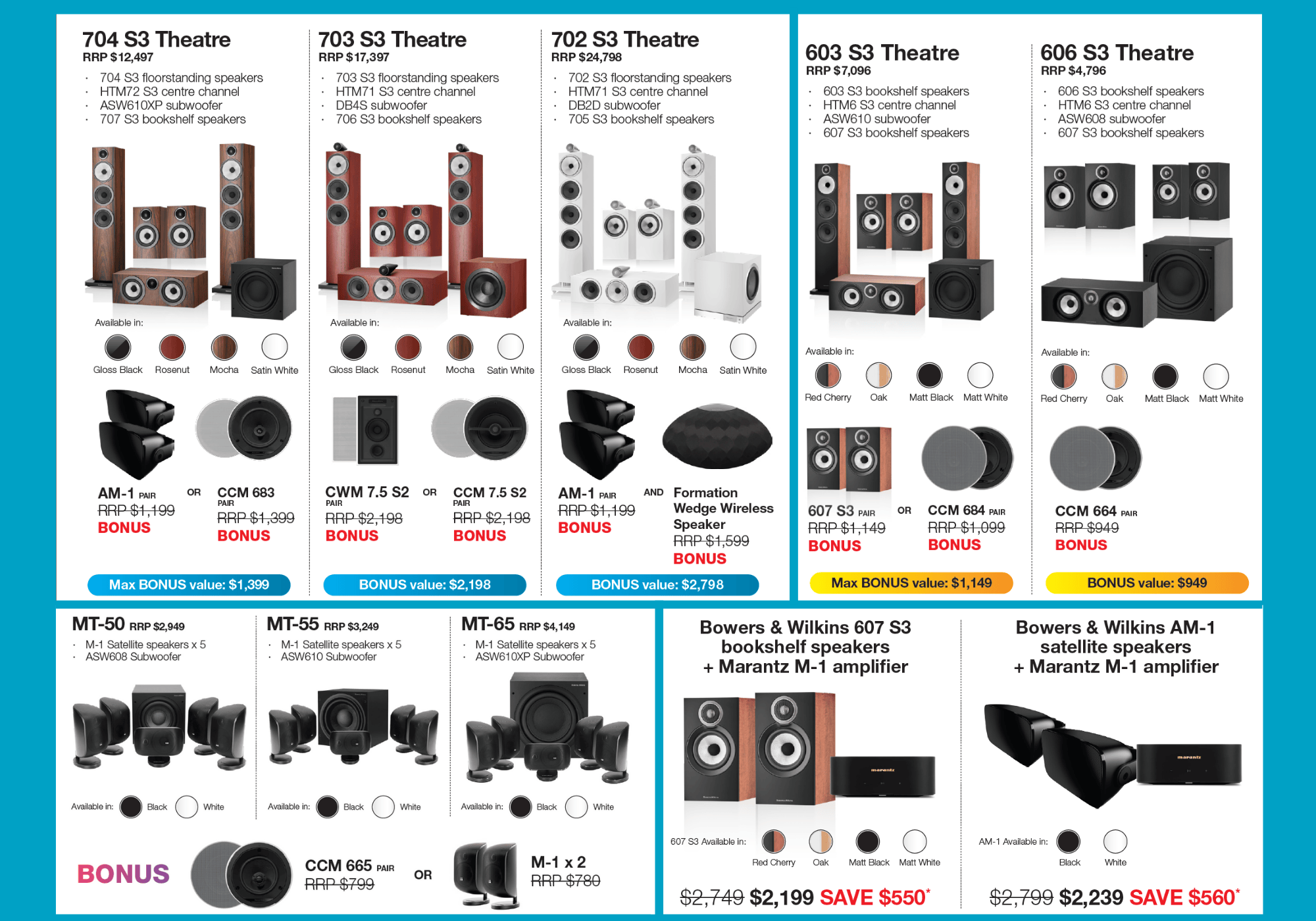 Bowers and Wilkins EOFY Surround Sound and Stereo Offers at Len Wallis Audio in Lane Cove
