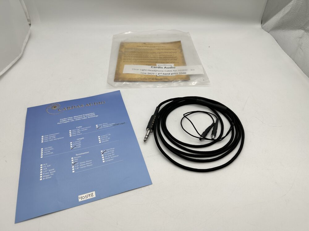 Cardas Audio Clear Headphone Cable for HD800 at Len Wallis Audio