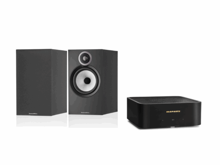 Bowers and Wilkins 607 S3 Bookshelf Speakers Plus Marantz M1 | Black