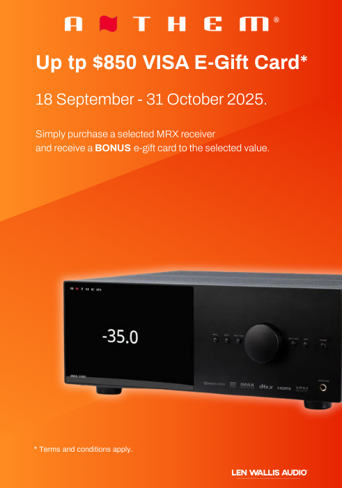 anthem cash back promotion at Len Wallis Audio in Lane Cove